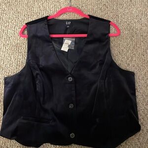 Women’s Gap Velvet Vest in Navy
